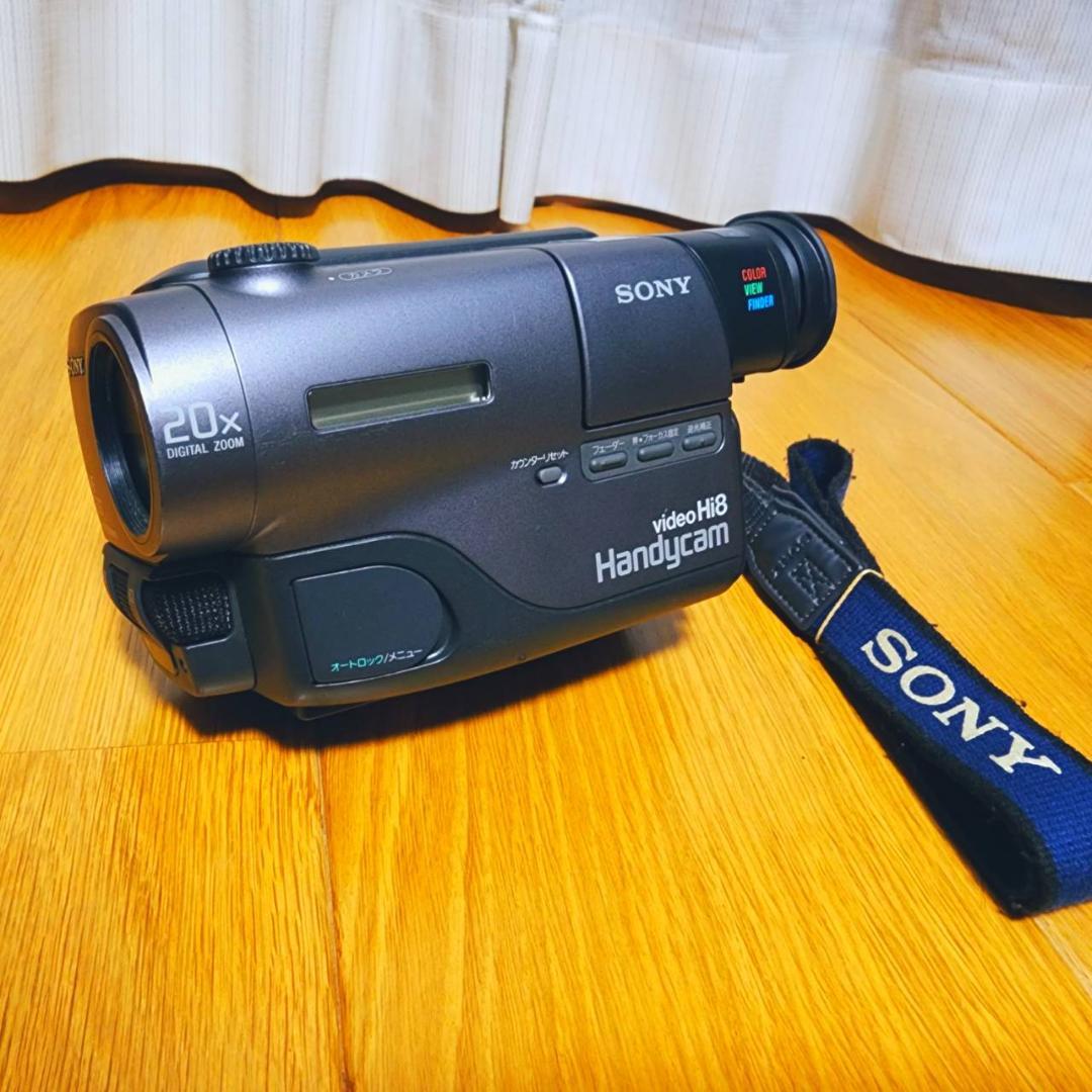 動作確認済】高画質 SONY Hi8 8ミリ ビデオカメラ クレードルセット