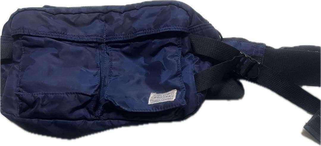 PORTER ×APE ボディバッグ ネイビー PORTER ポーター フラッシュ ウエストバッグ(S) 689-05953 吉田カバン