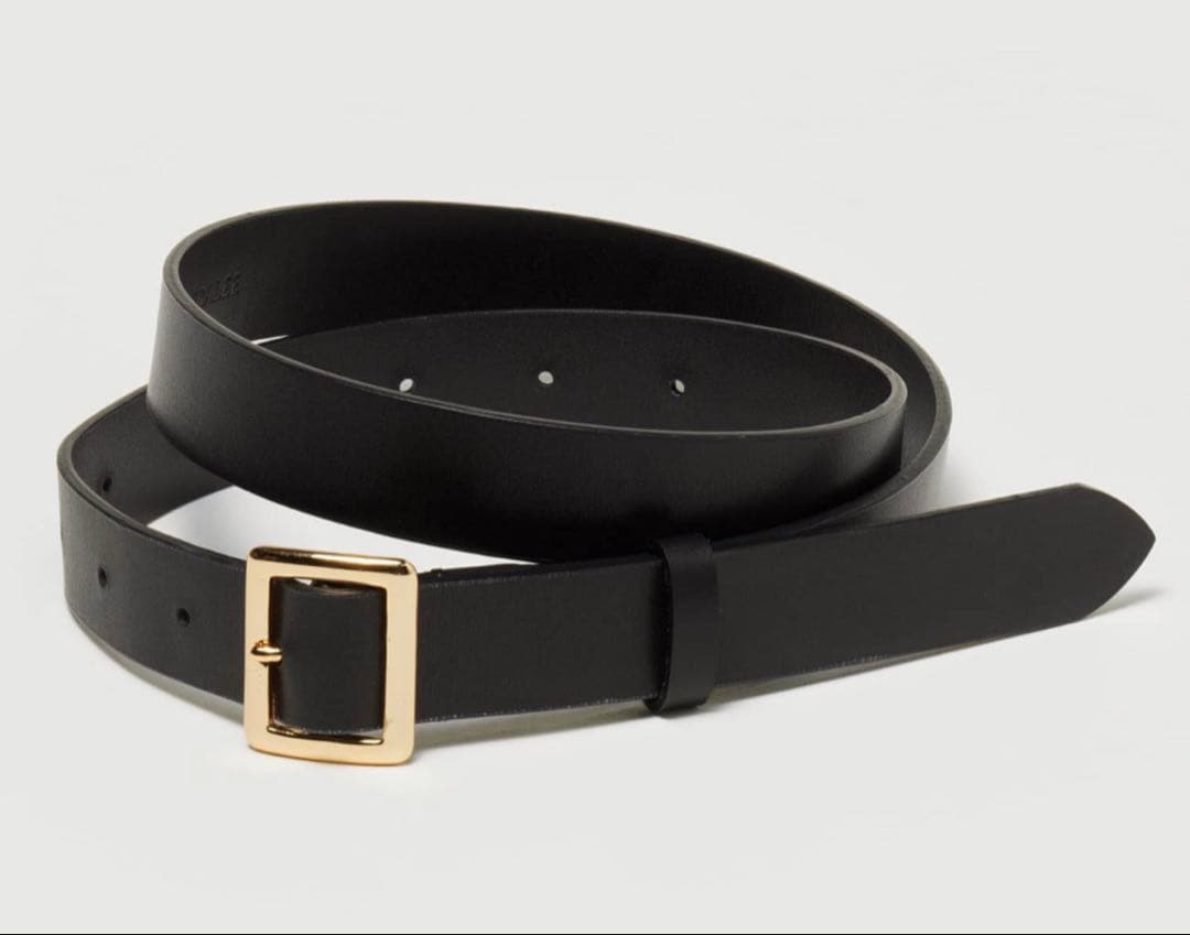 25ss AURALEE スクウェア バックル ベルト レザー