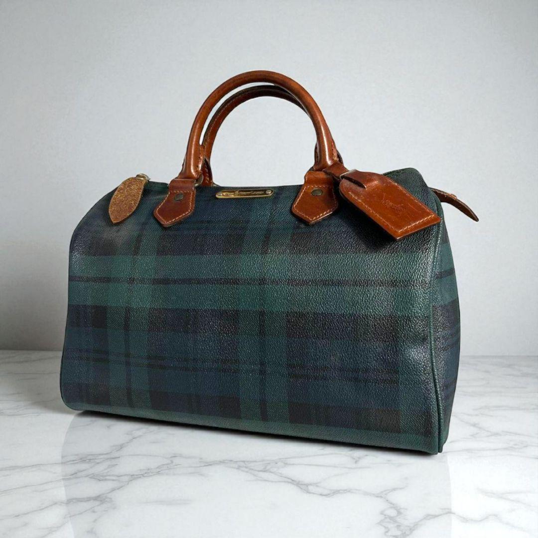 美品　POLO ポロラルフローレン ボストンバッグ　PVC　レザー 7