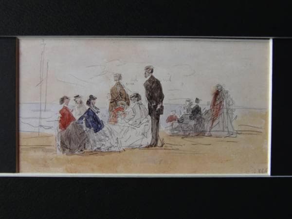 E・ブーダン、SCENE DE PLAGE、海外版超希少レゾネ、新品額付