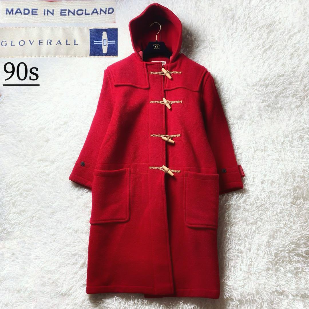 希少カラーグローバーオールロングダッフルコート赤旧タグヴィンテージ