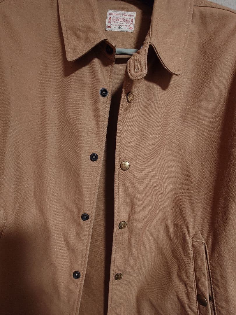 BONCOURA ハイカウントチノ ワークコーチジャケット コーチジャケット