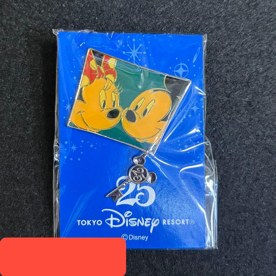 東京ディズニーリゾート 【希少・新品】TDR 25周年 記念ピンバッジ