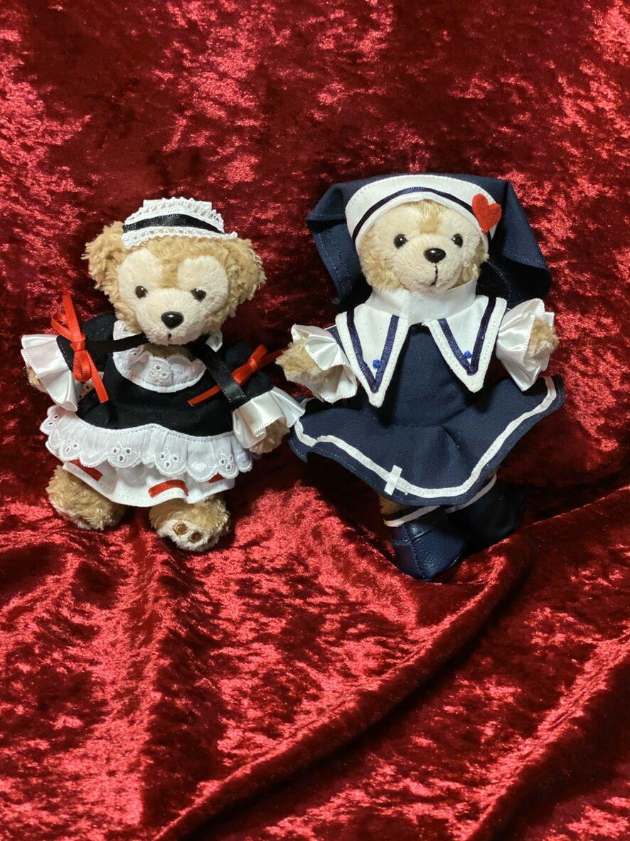 小鳩さまオーダー分！ダッフィー　オーダーメイド　コスチューム Monz 100% handmade 衣装オーダーメイド （ぬいば14cm用）ダッフィ