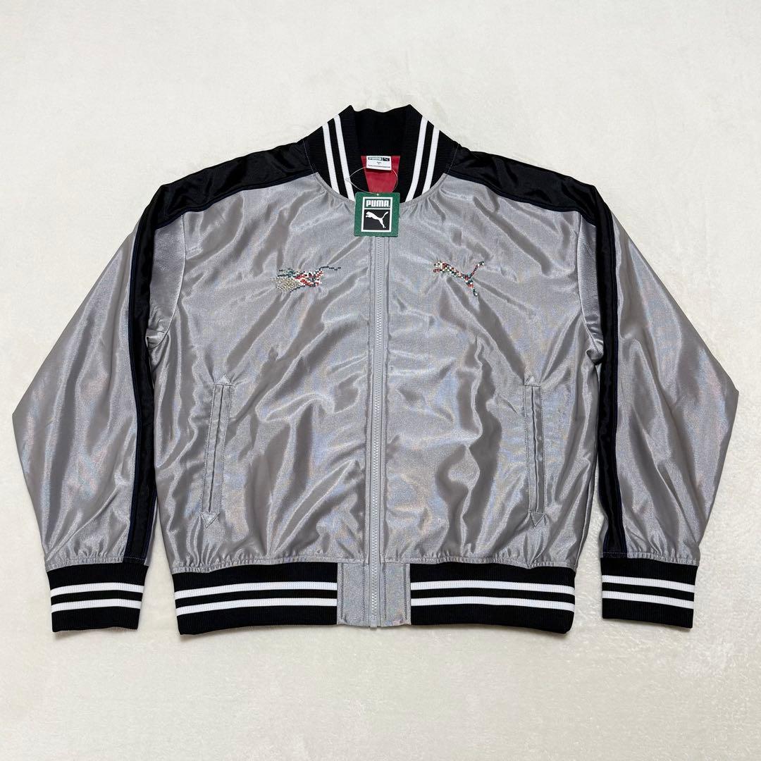 【タグ付き XL】プーマ スカジャケット スカジャン シルバー ジャージ y2k PUMA（プーマ） ジャージ ユニセックス T7 スカ ジャケット 3 MIJ