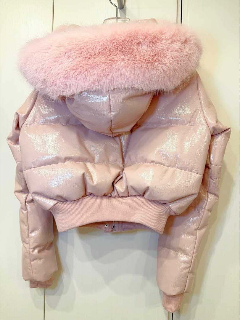 新品未使用タグ付【Darich】フェイクパテントレザーダウンジャケット