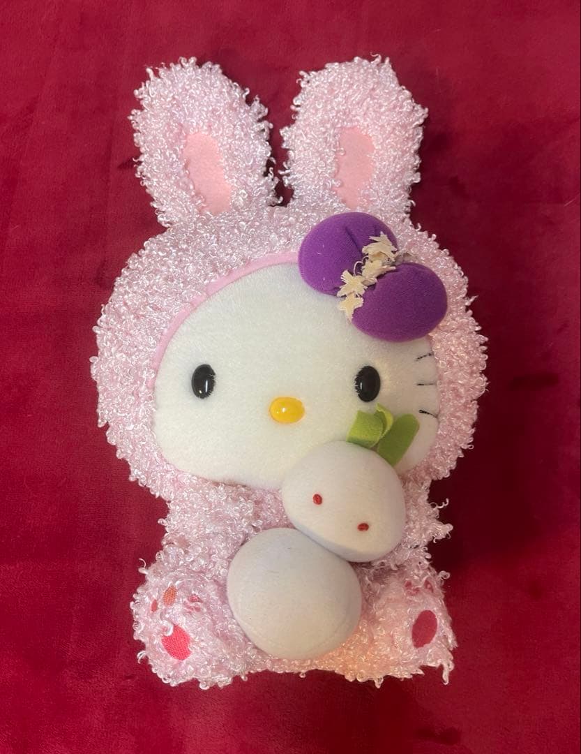 激レア☆ご当地キティ ハローキティ 北海道限定 雪うさぎ 雪だるま ぬいぐるみ ハローキティご当地限定ストラップ 根付け 北海道限定 白雪うさぎ と