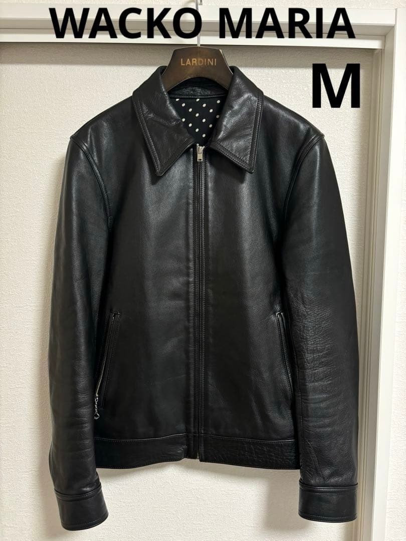 極美品】WACKO MARIA ワコマリア レザーシングルライダース 牛革 M