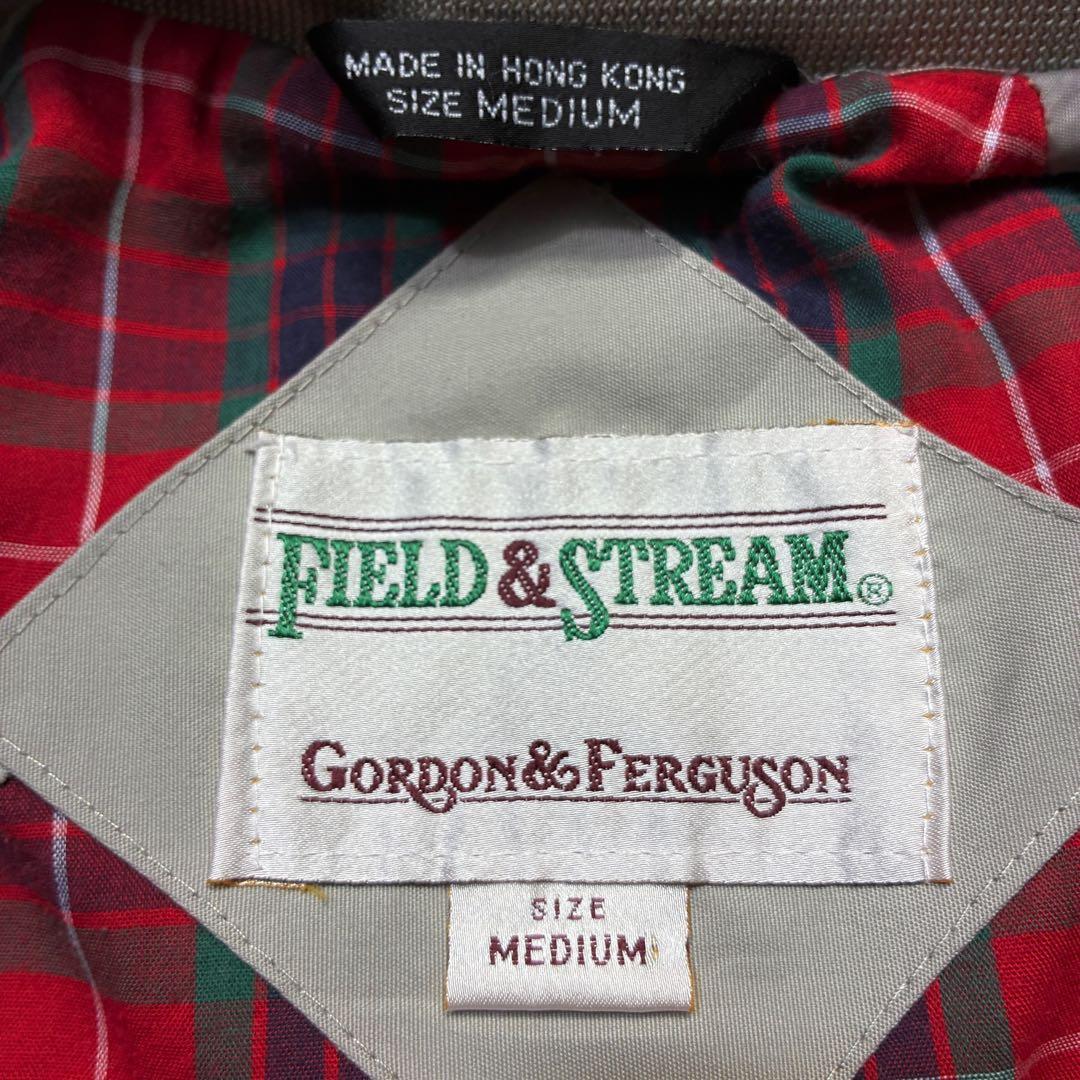 ハリントンジャケット裏地チェックドッグイヤーベージュ短丈スウィング