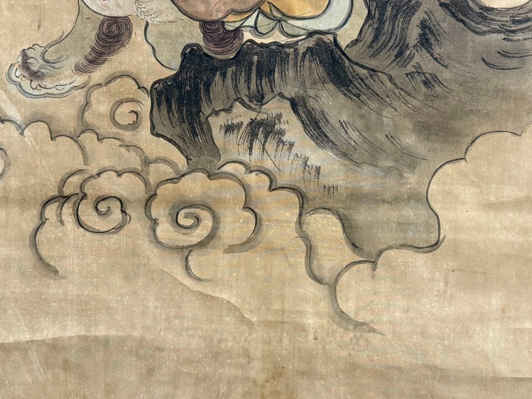 仏画 達磨 絹本肉筆 仏教美術 掛軸 送料込み250618 - メルカリ