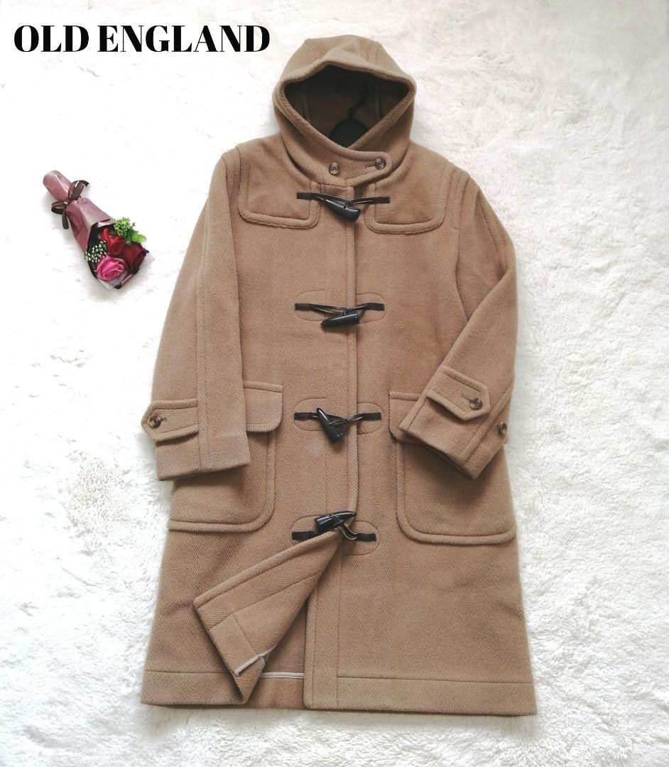 オールドイングランド ダッフルコート ロング ヘリンボーン キャメル