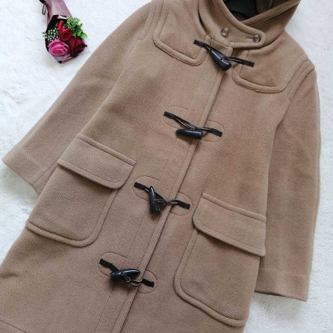 オールドイングランド ダッフルコート ロング ヘリンボーン キャメル