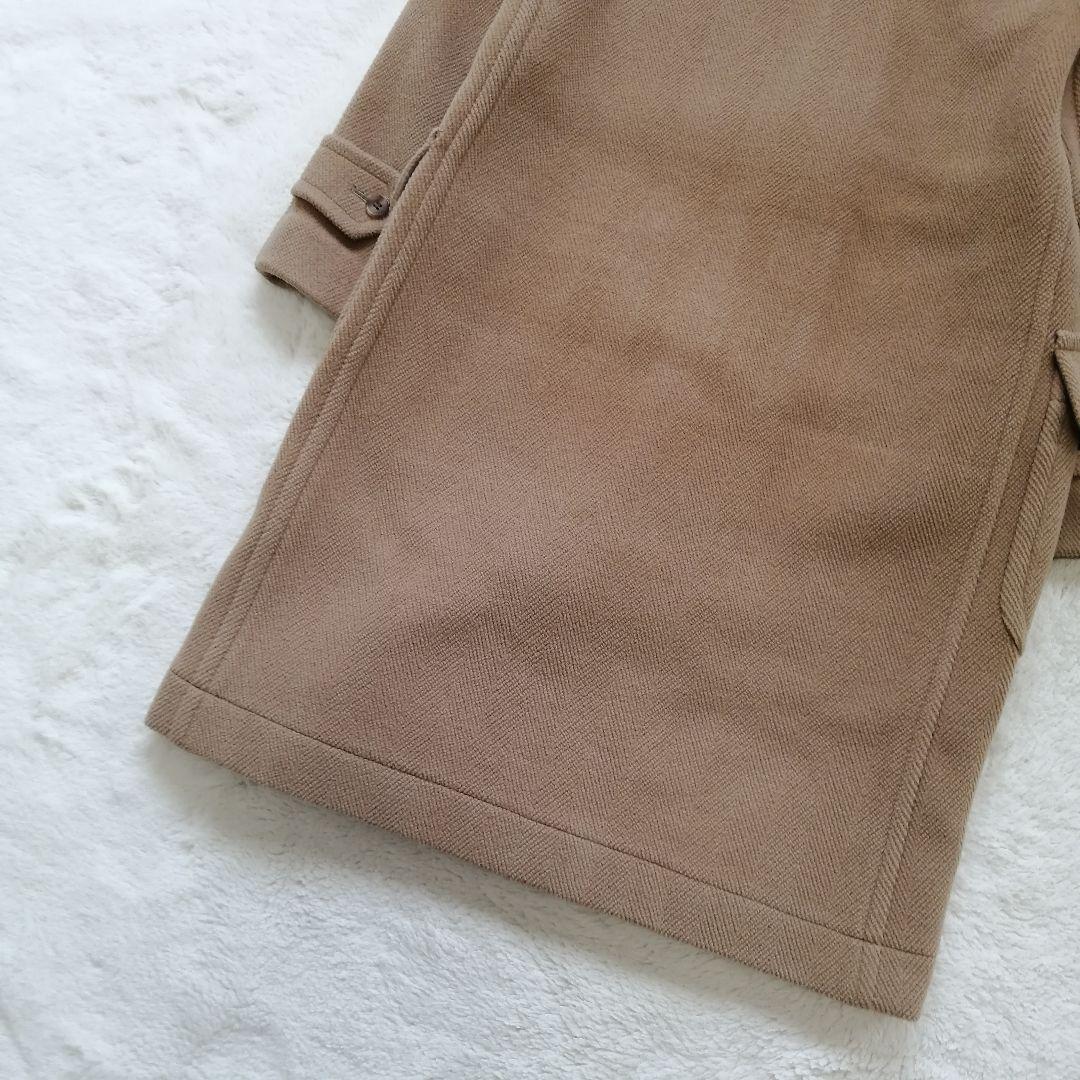 オールドイングランド ダッフルコート ロング ヘリンボーン キャメル