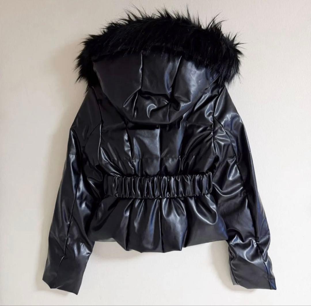 《最終値下げ‼️》24時間以内発送GYDA ブラック レザーダウンジャケット