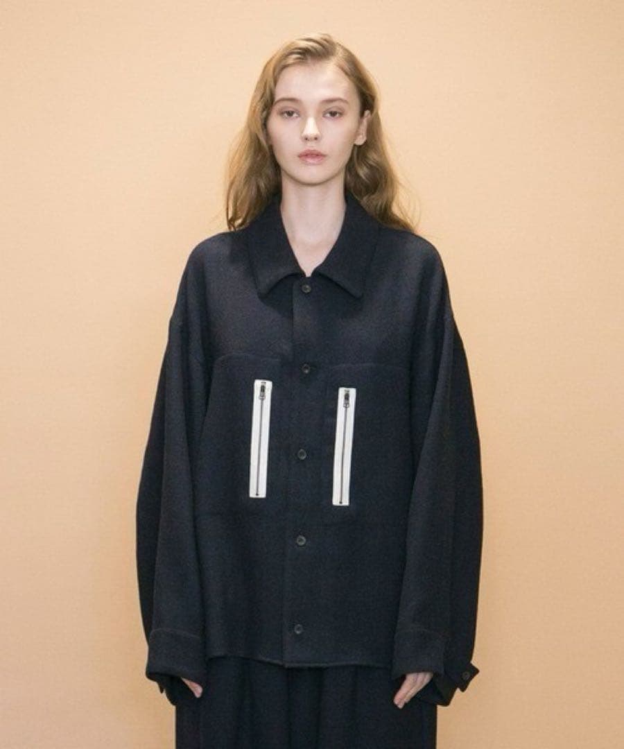 トップス my beautiful landlet WOOL TL OVER SHIRT