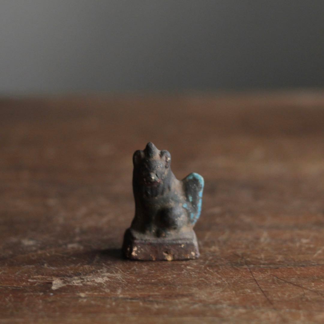 古い 土人形 狛犬 古道具 アンティーク 狛犬のみ