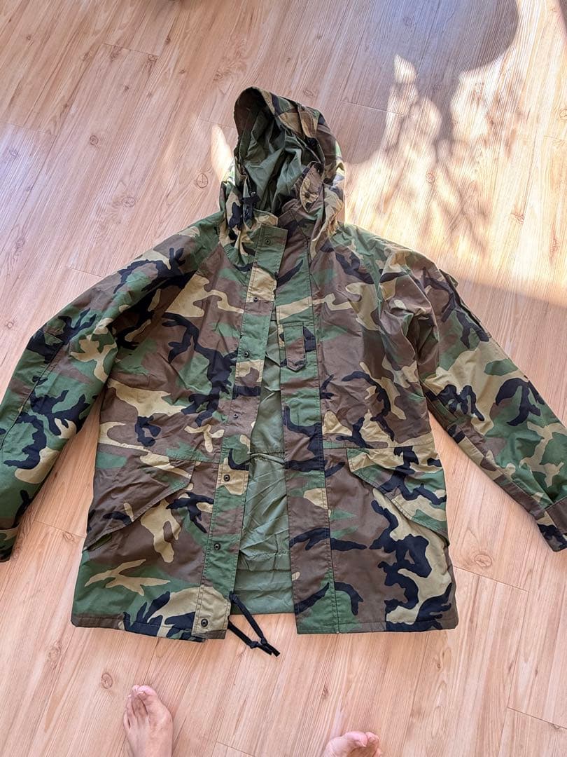 米軍　コールドウェザー 迷彩ジャケット 防水 M LONG
