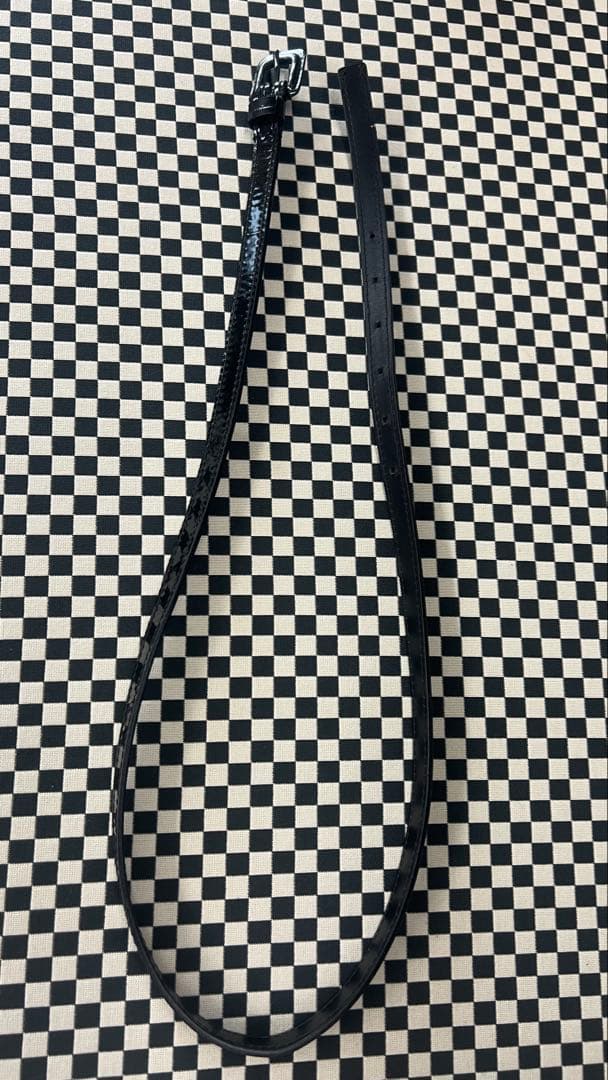 週末限定プライスDior ブラックエナメルレザーベルト