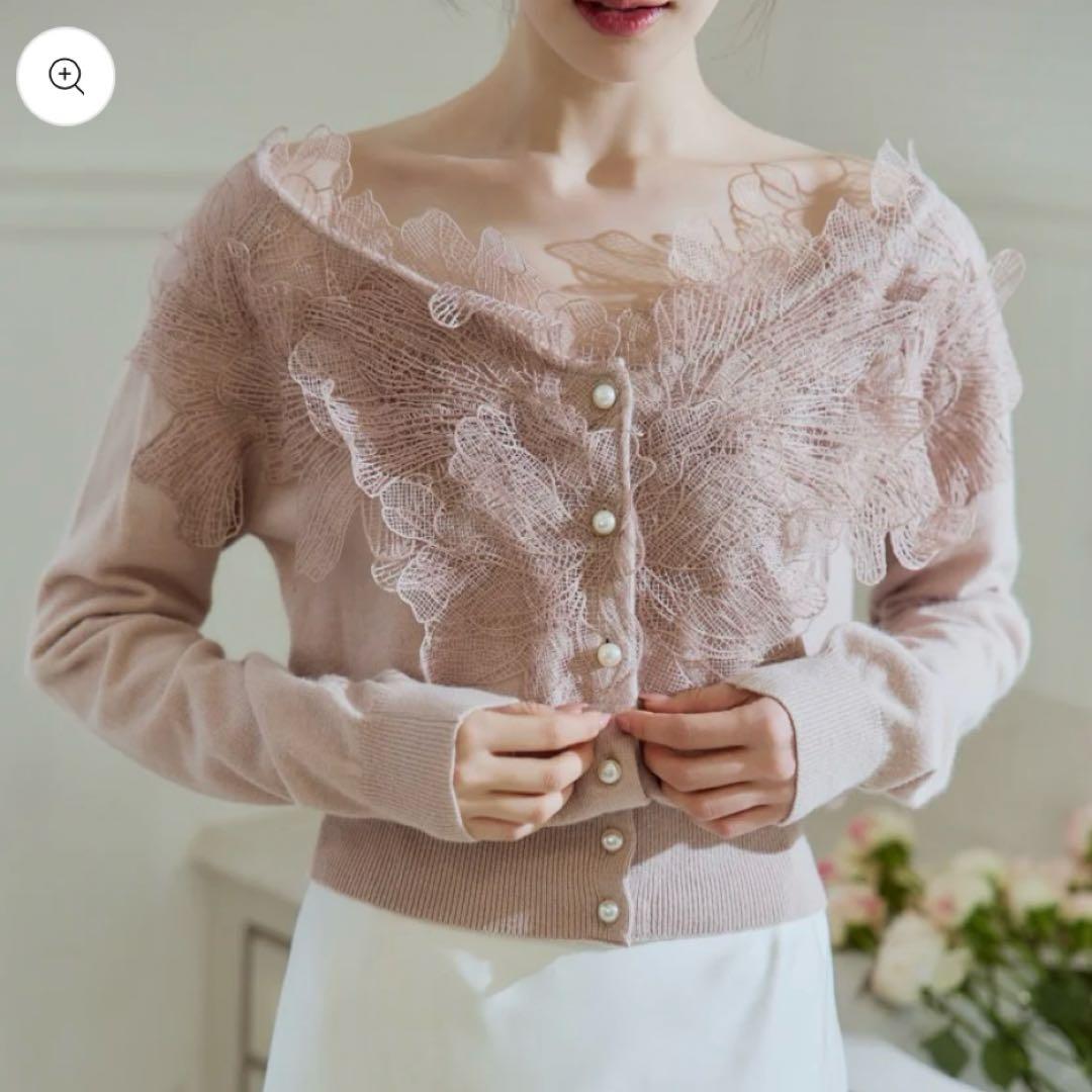 polaura ポローラ レースフリルカーディガン - メルカリ