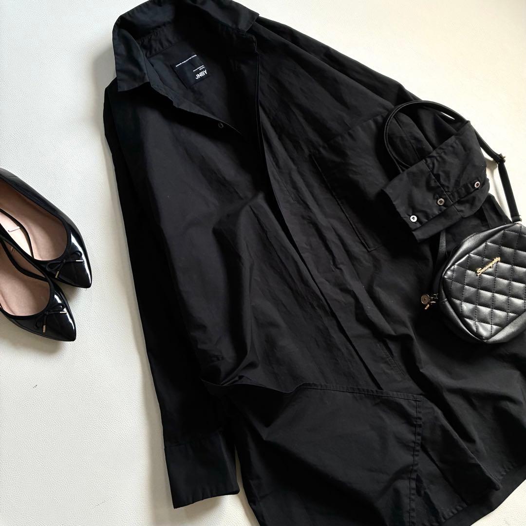 ◇美品◇JNBY◇4万程◇オーバーサイズシャツチュニック◇黒◇綿100