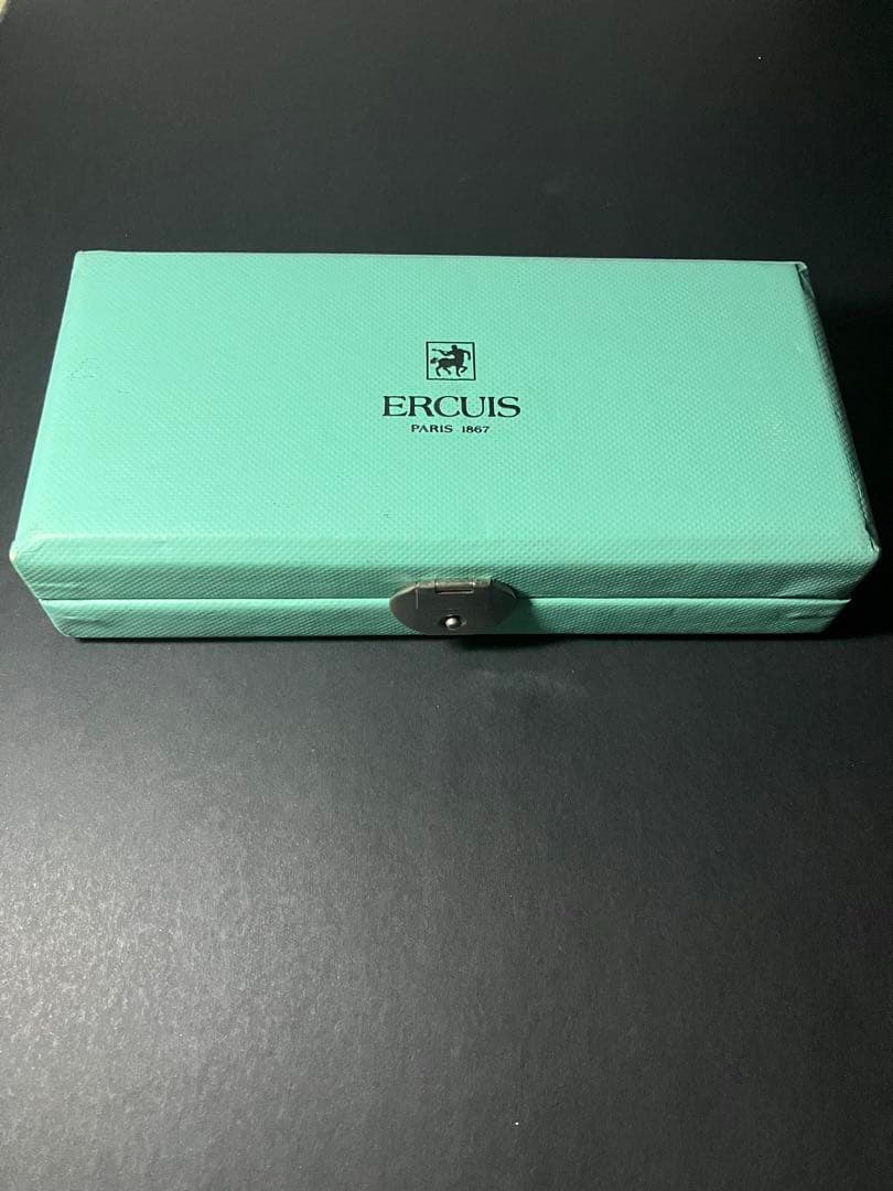 【美品】ERCUIS エルキュイ フランス製 モカスプーン6本 元箱付 フランス製アンティークコーヒースプーン エルキューイ社製