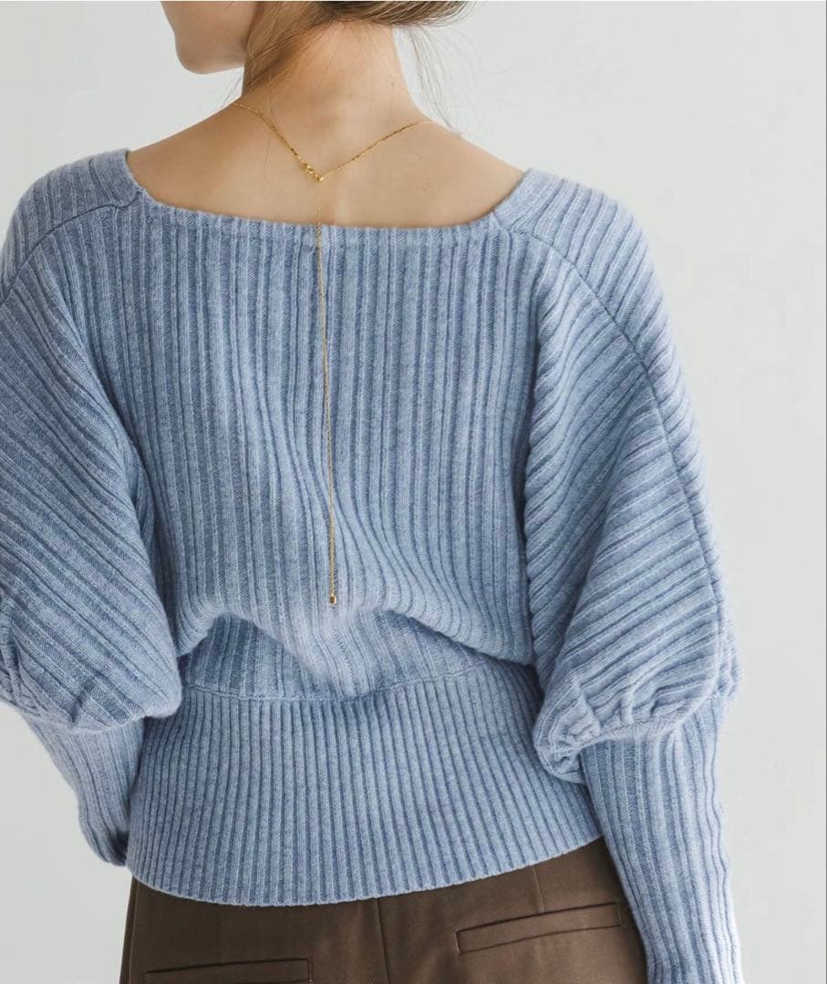 noble カシュクールランダムリブニットプルオーバー - メルカリ