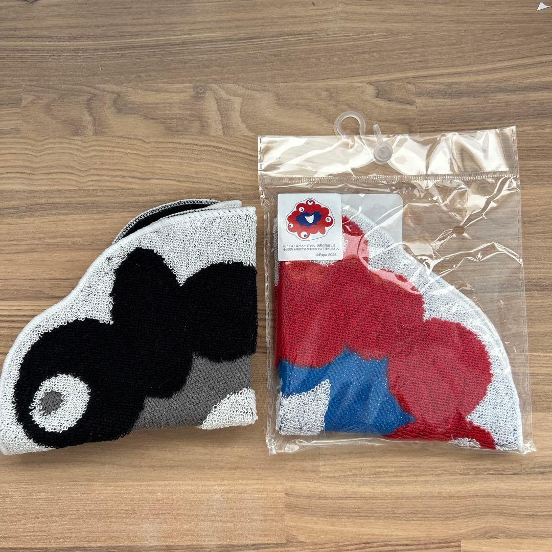 ⭐︎新品⭐︎ミャクミャク　ダイカット　ミニタオル　万博限定 丸眞 ミャクミャク 大阪万博 2025 ミニタオル ハンドタオル 25×25cm