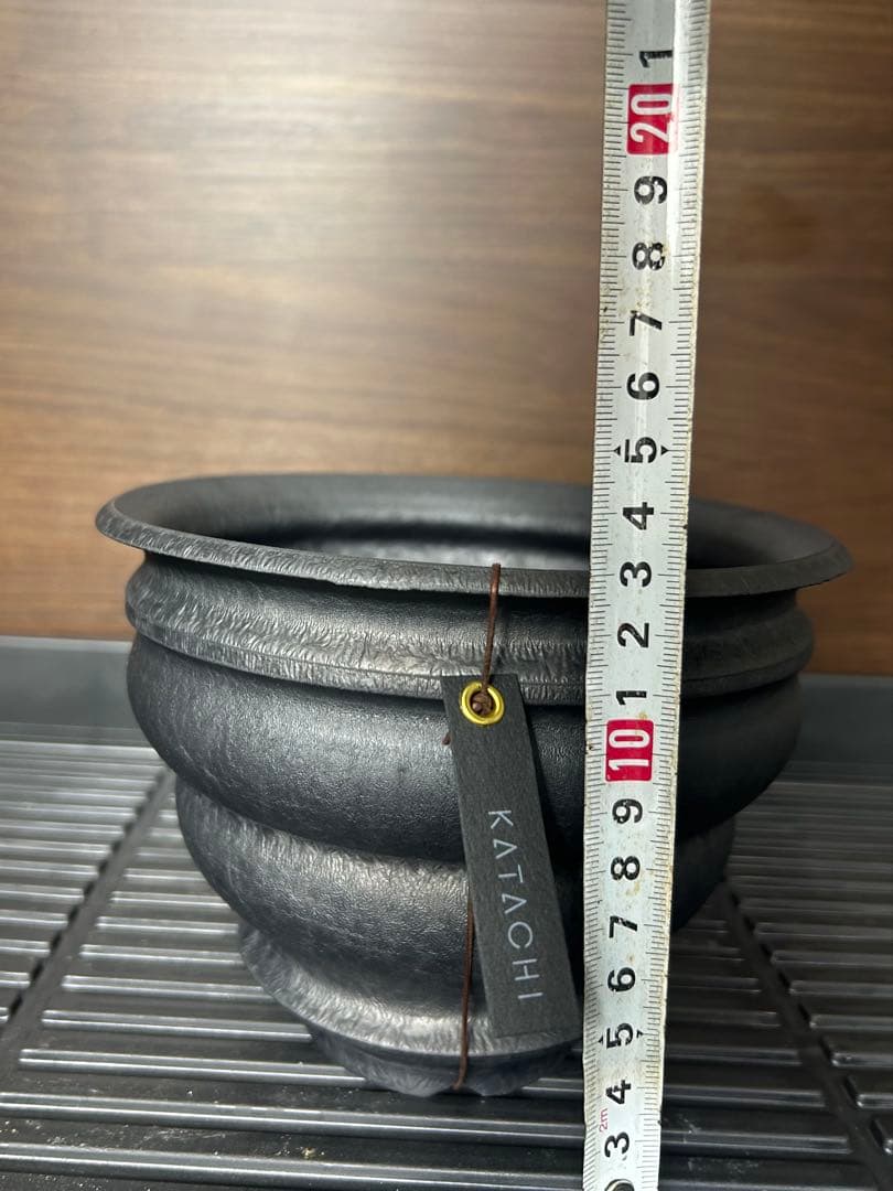 カタチ製作所 新品未使用 Mederu pot ベル Lサイズ レザーブラック