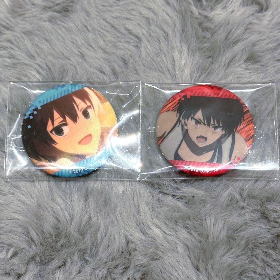 ナカノヒトゲノム【実況中】 缶バッジ 入出アカツキ 駆堂アンヤ アニメ