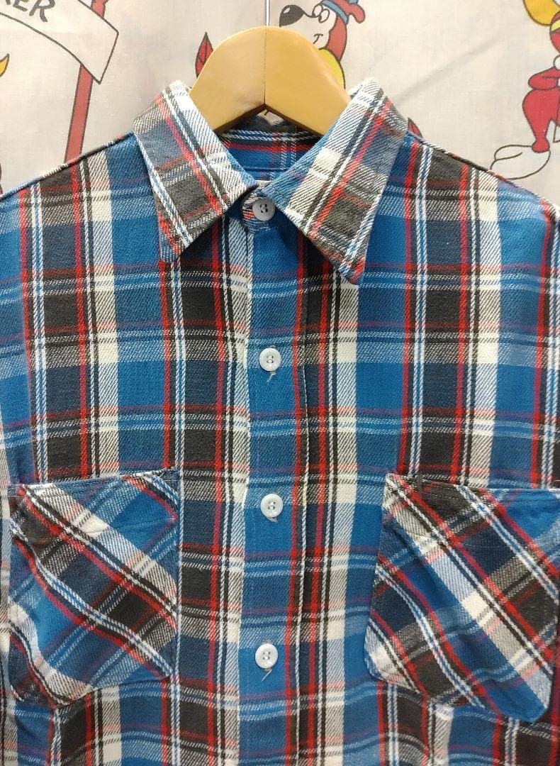 70s★VTG BIGMAC/JCペニーネルシャツ コットン100%USA /M