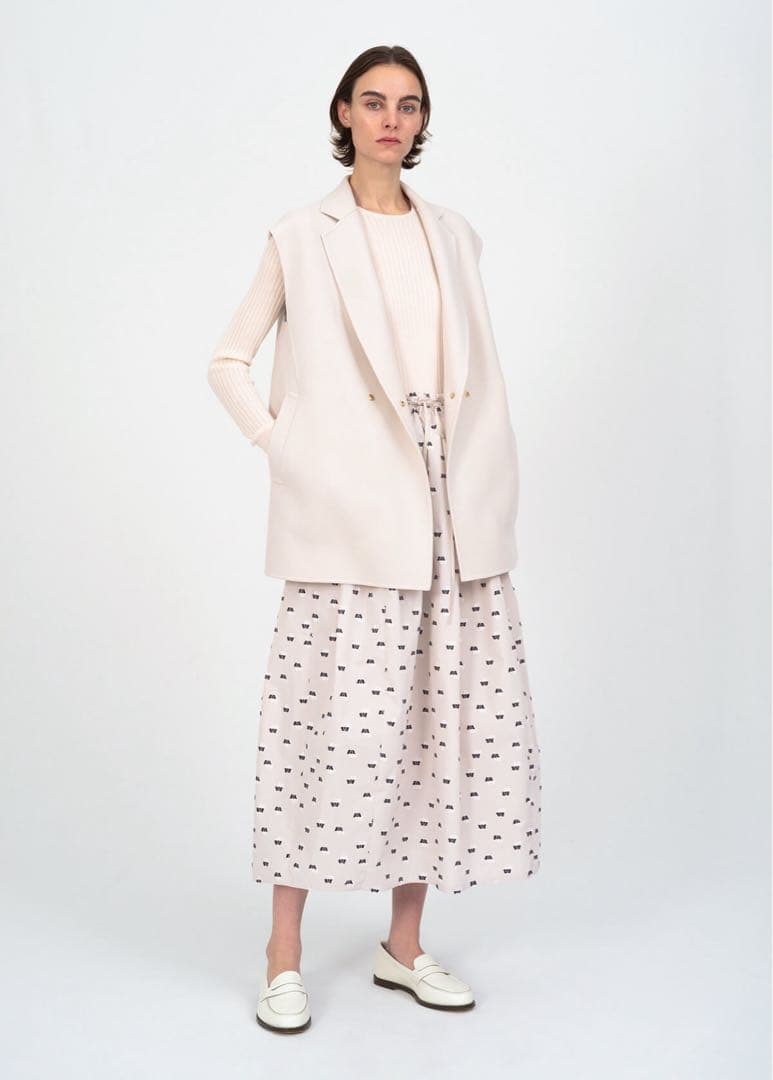 Drawer ドゥロワー♡RESORT2 カット ジャカード ギャザー スカート