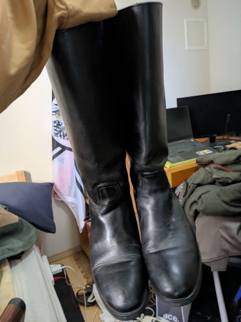 ww1,2ドイツ軍将校、騎兵用ブーツ