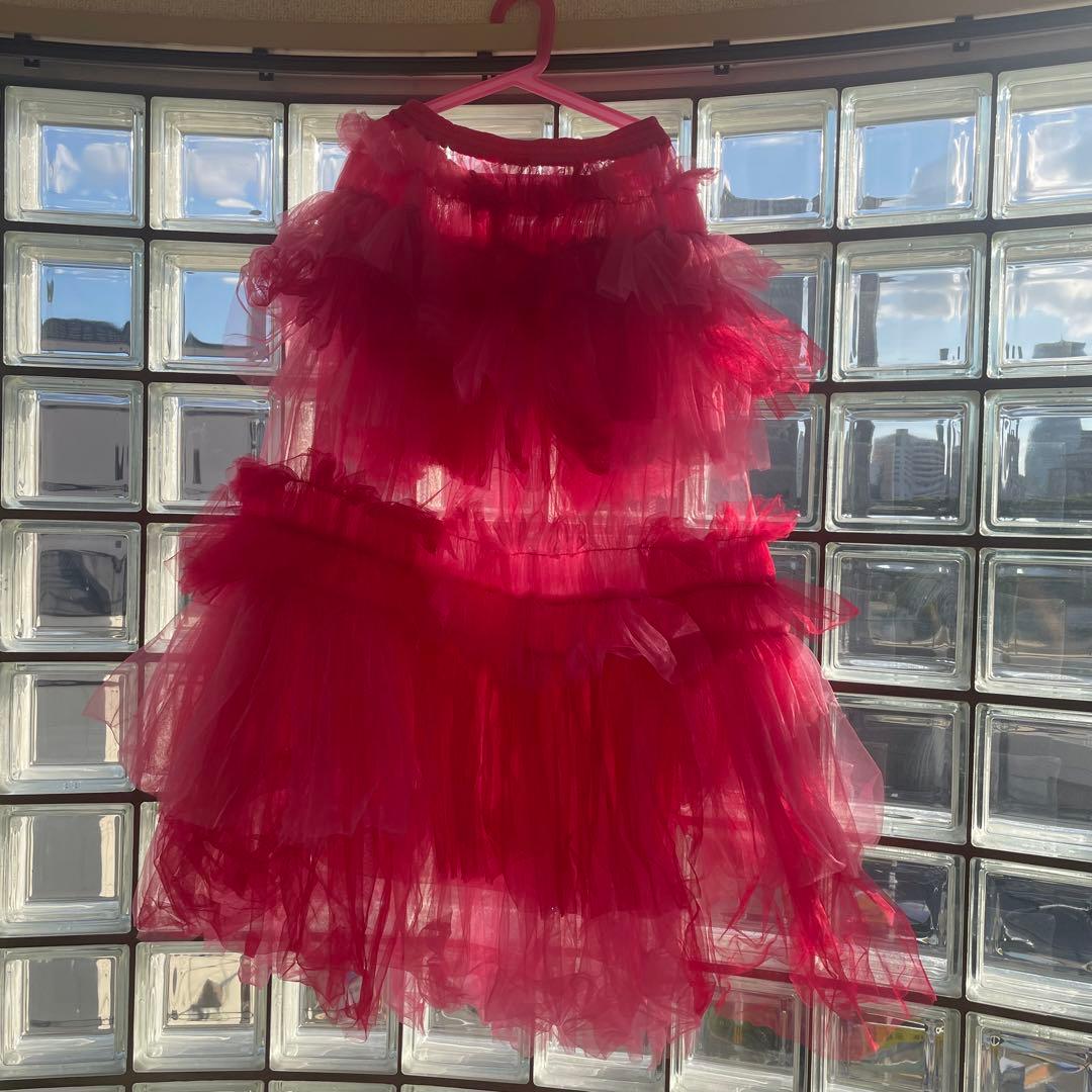 VIVIANOチュールセットアップ ピンク×赤ヴィヴィアーノ - メルカリ