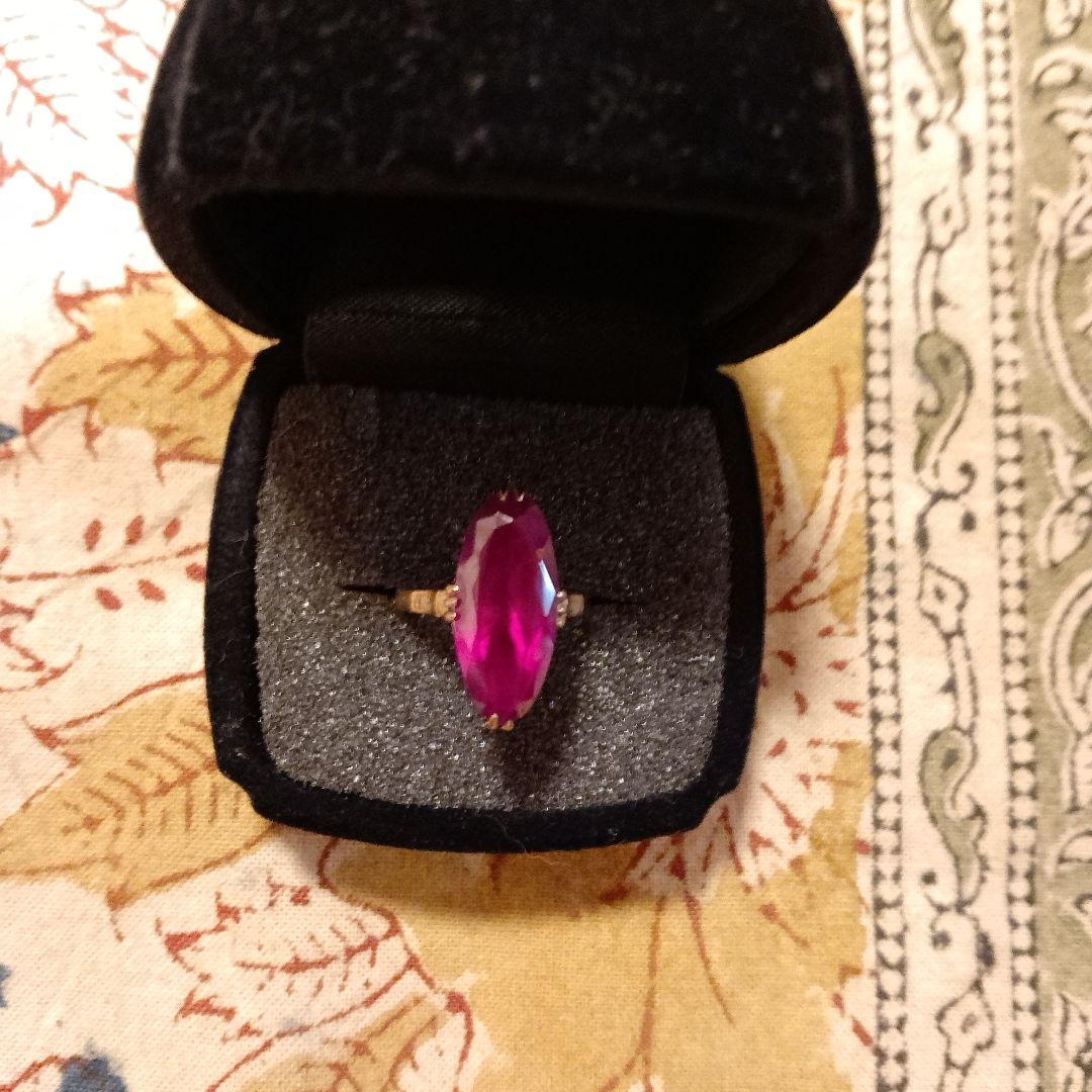 ピンクオーバルカットリング