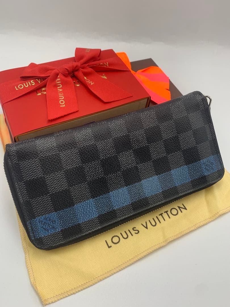Louis Vuittonルイヴィトンダミエファスナー長財布ヴェルティカル