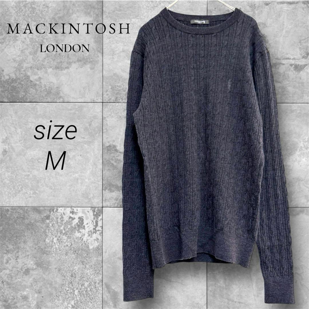 MACKINTOSH リブ編み 長袖ニット セーター ダークグレー M 【美品】