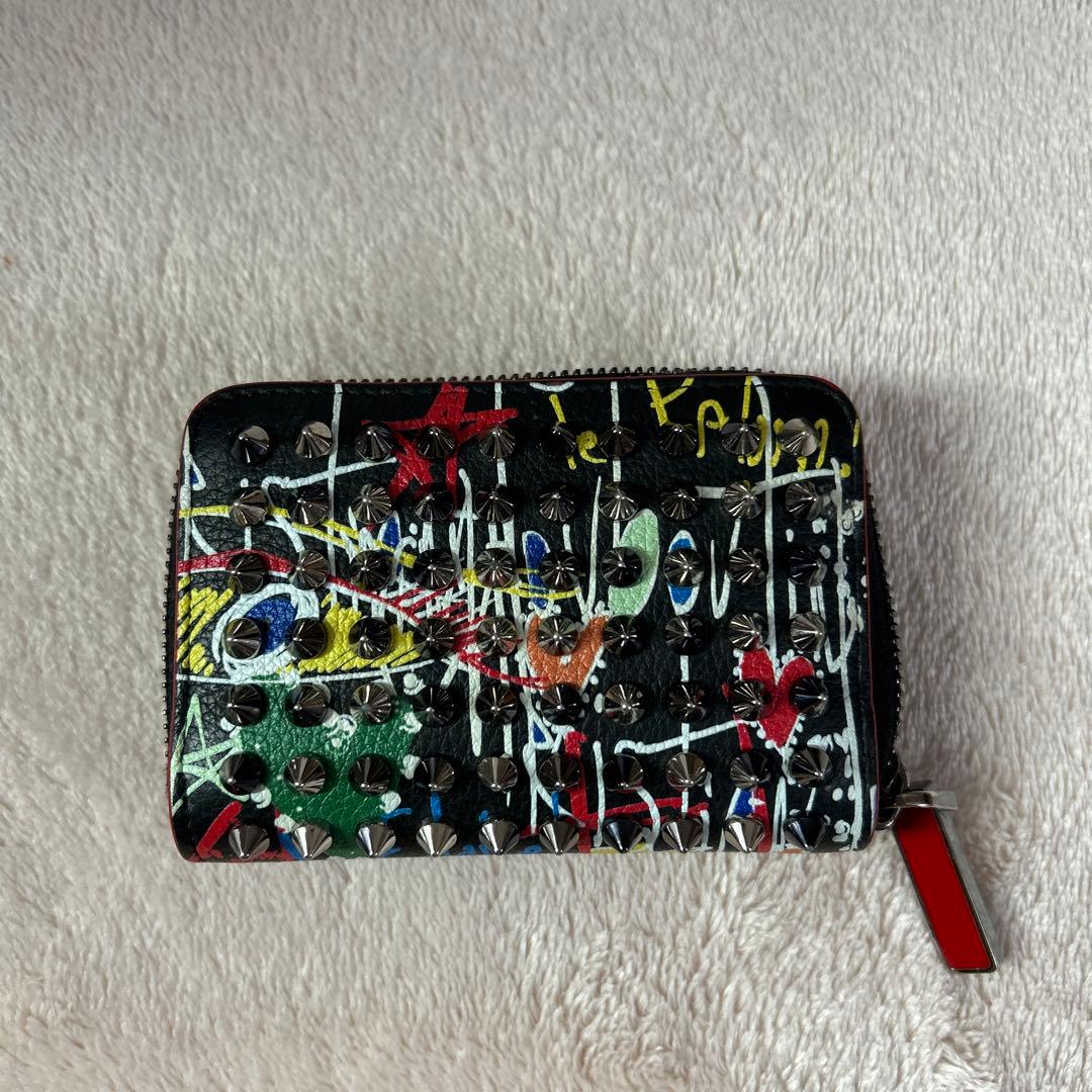 【美品】限定ルブタン　ケース　レザー　スタッズ　ラウンドファスナー　黒 楽天市場】Christian Louboutin クリスチャンルブタン 長財布 M