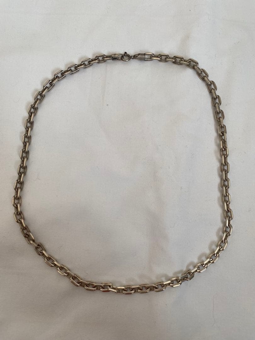 ⚠*ん様 SILVER925 OVAL CHAIN NECKLACE/シルバー/