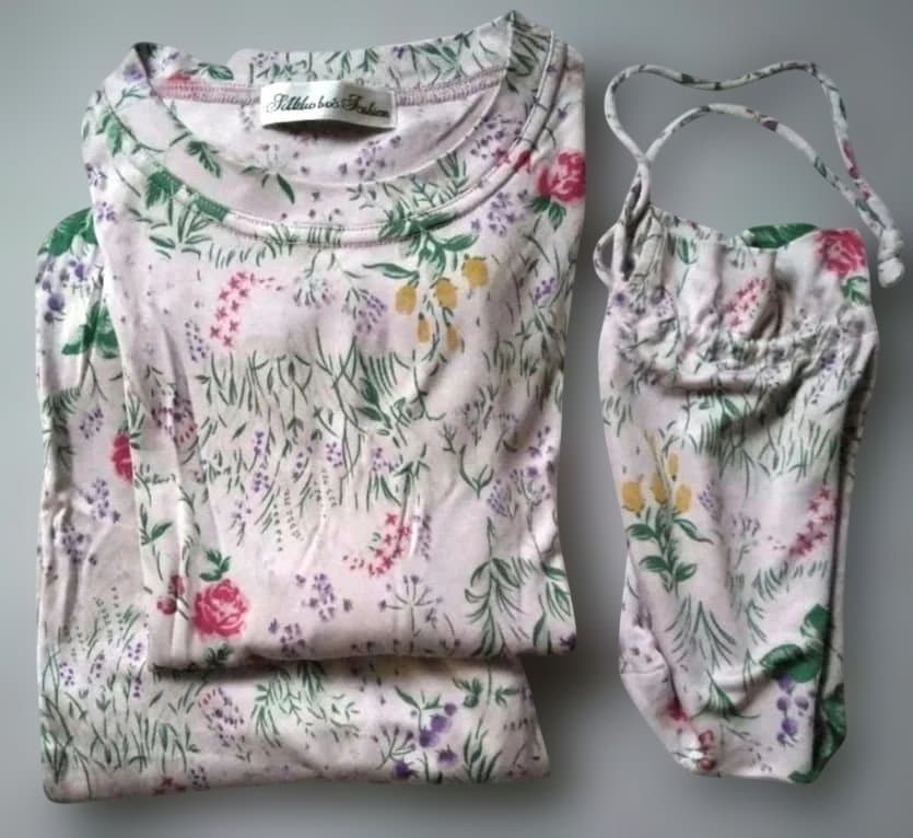 シルクニットジャージ―　レディース　パジャマ　収納ポーチ付き