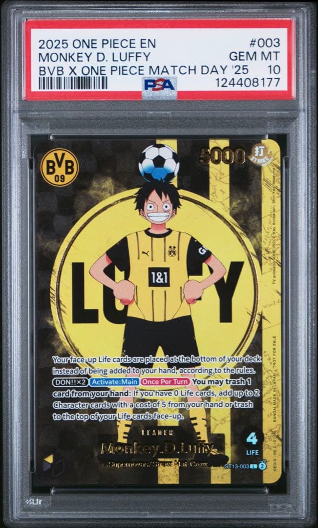 PSA10 LUFFY BVB MATCH DAY '25 ルフィ ドルトムント
