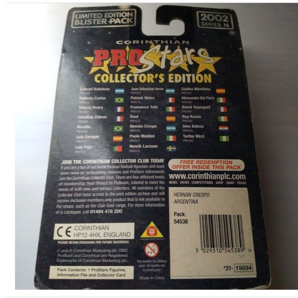 未開封 コリンシアン サッカー アルゼンチン代表 クレスポ - メルカリ