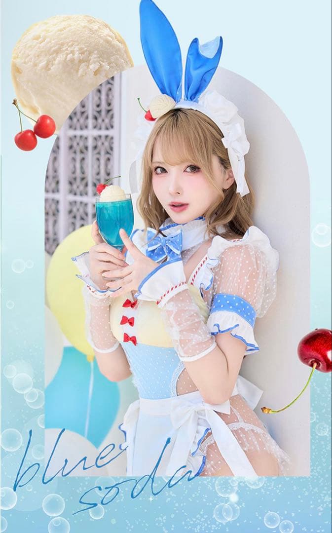 Malymoon クリームソーダバニー 即日発送】クリームソーダバニーメイド《ハロウィンコスプレ8点セット