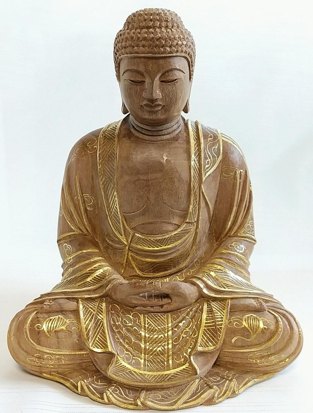 釈迦如来坐像 3寸 #323 像のみ 金彩有 お釈迦さま ◆白檀 木彫 仏像 Amazon｜木彫り仏像 釈迦如来 座像 天然 崖柏木 本体のみ 釈迦如来像