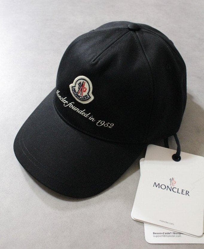 MONCLER★モンクレール 新品５万円 ロゴ入りベースボールキャップ 黒