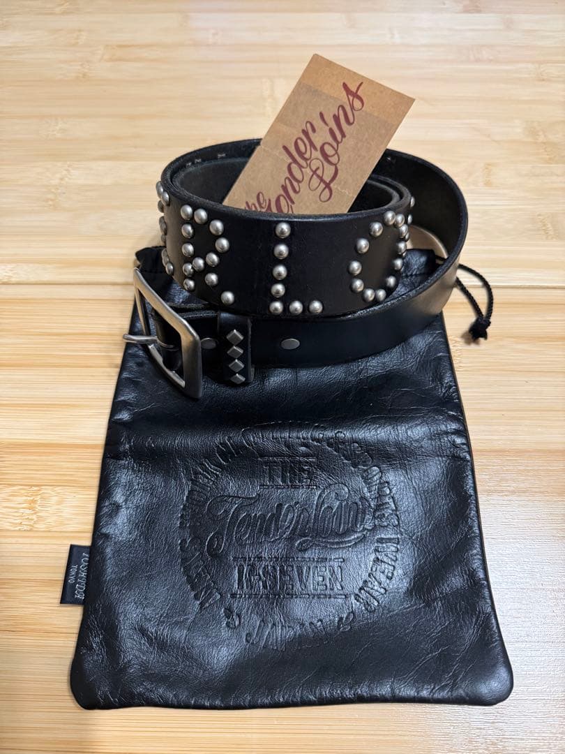 ⭐️美品⭐️テンダーロイン×ポーター⭐️ブラックレザー⭐️シルバースタッズ⭐️34