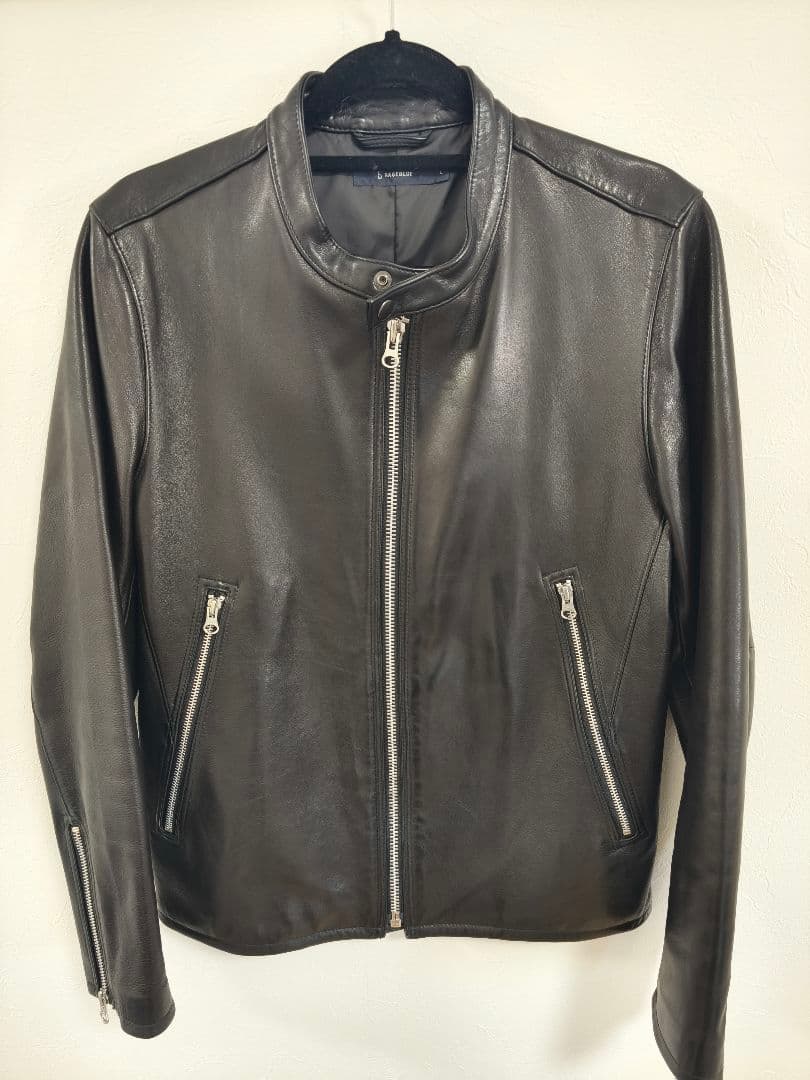 RAGEBLUE ラムレザー シングル ライダースジャケット