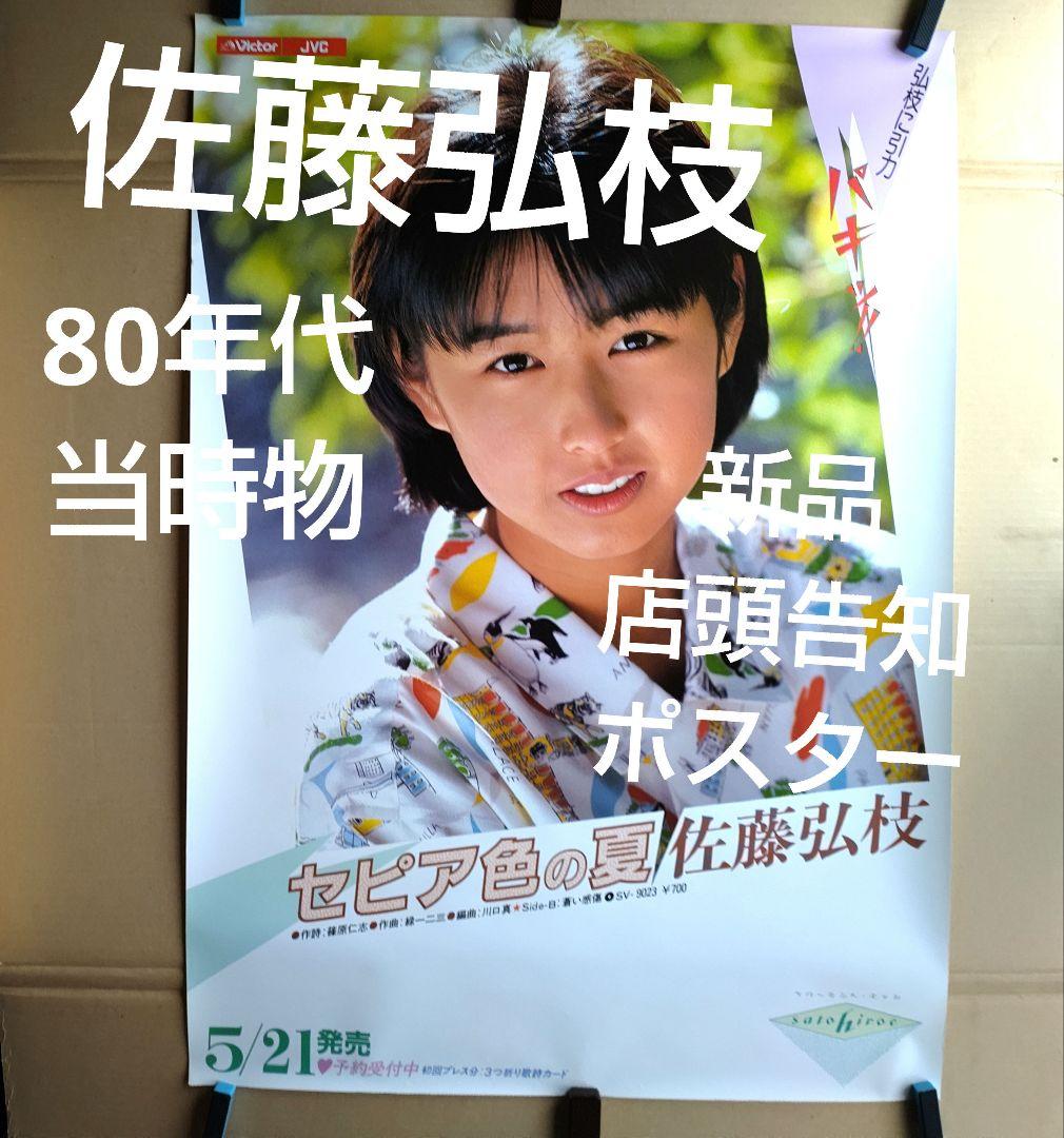 佐藤弘枝／セピア色の夏 新品 店頭告知ポスター 80年代 当時物 初盤