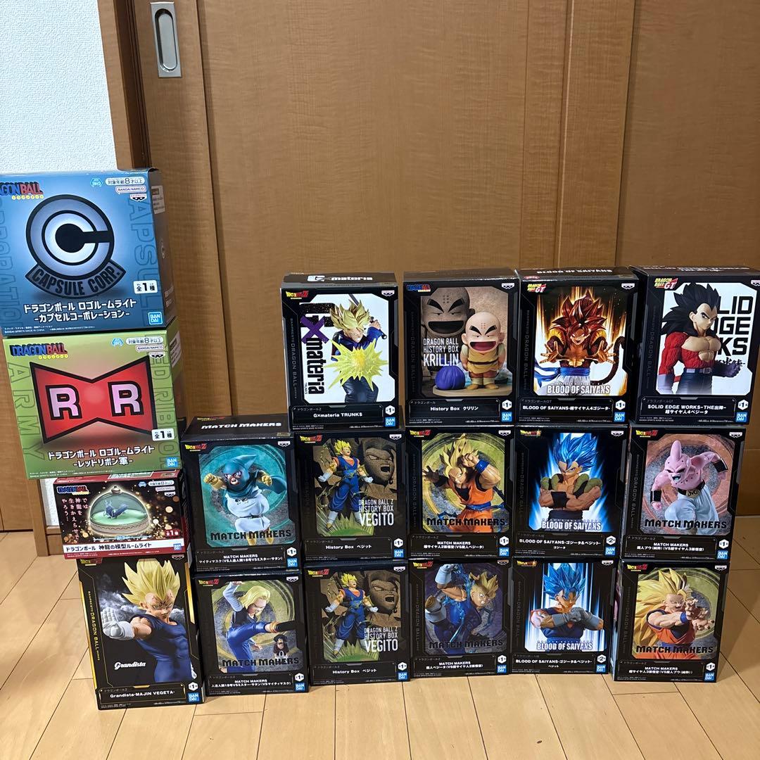 ドラゴンボール　プライズフィギュア　ルームライト　18個　まとめ売り