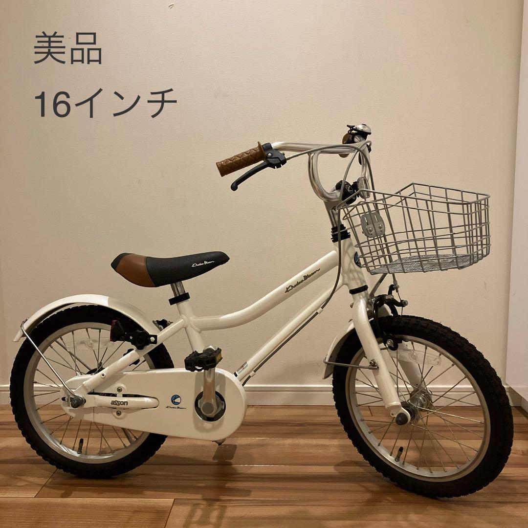 【美品、直接受け渡し】KhodaaBloom 16インチ ホワイト+補助輪
